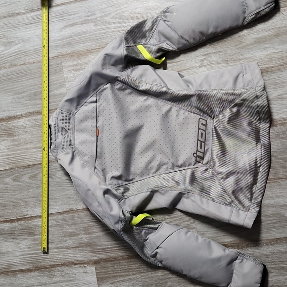 ICON Motorcycle jacket mesh reflectors lightweight detachable protectors - Picture 13 of 13